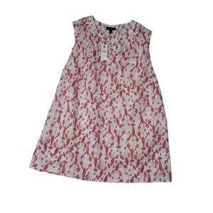 NWT Talbots Lobster Print Shell Top Womens Small White Novelty Sleeveless Summer
